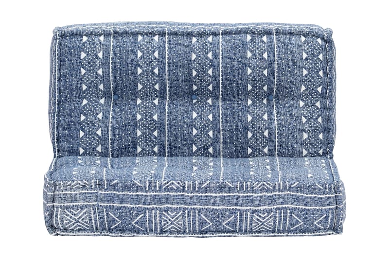 Soffa 120x120x20 cm tyg indigo - Blå - Textil & mattor - Sittkudde & stolsdyna