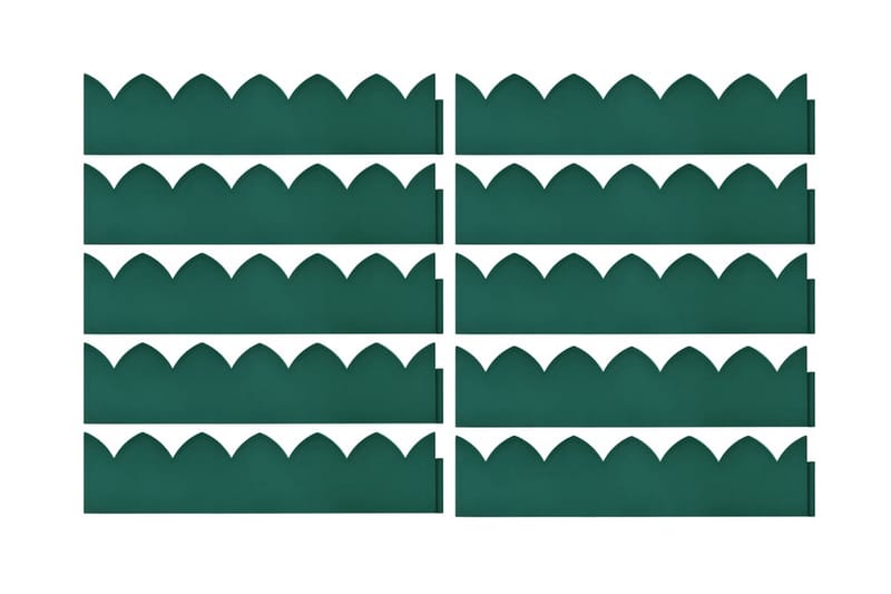 Rabattkant 10 st grön 65x15 cm PP - Grön - Trädgård & spabad - Trädgårdsskötsel - Odling - Växtstöd - Rabattkant