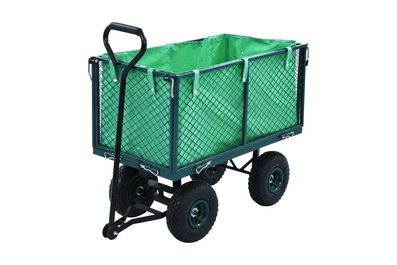 Trädgårdsvagn grön 350 kg - Trädgård & spabad - Trädgårdsskötsel - Trädgårdsredskap & trädgårdsverktyg - Kärror & släp - Transportvagn & trädgårdsvagn