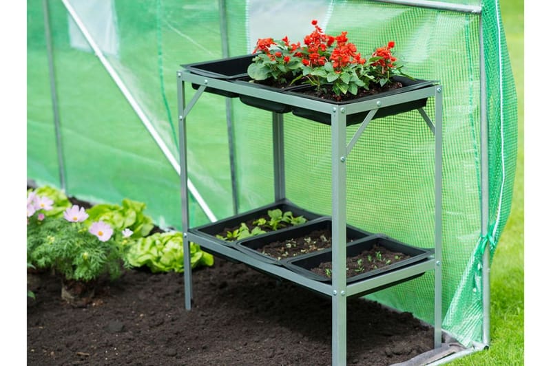 Nature Planteringsbord 77x40x77 cm galvaniserat stål - Trädgård & spabad - Trädgårdsskötsel - Växthus - Planteringsbord