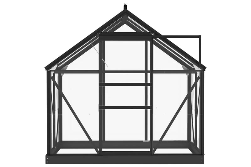 Glasväxthus antracit 155x103x191 cm aluminium - Grå - Trädgård & spabad - Trädgårdsskötsel - Växthus