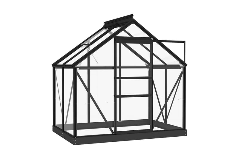 Glasväxthus antracit 155x103x191 cm aluminium - Grå - Trädgård & spabad - Trädgårdsskötsel - Växthus - Väggväxthus & odlingsvitrin