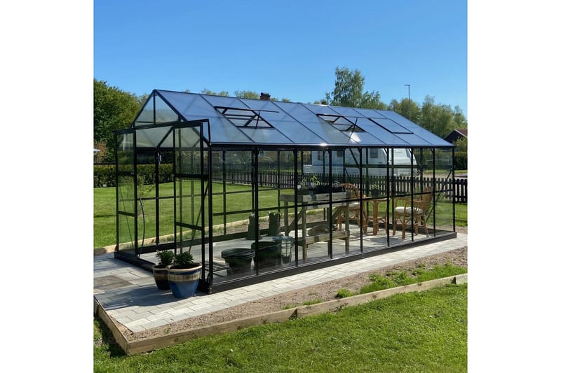 Marvell Växthus 12,7m² - Antracit - Trädgård & spabad - Trädgårdsskötsel - Växthus