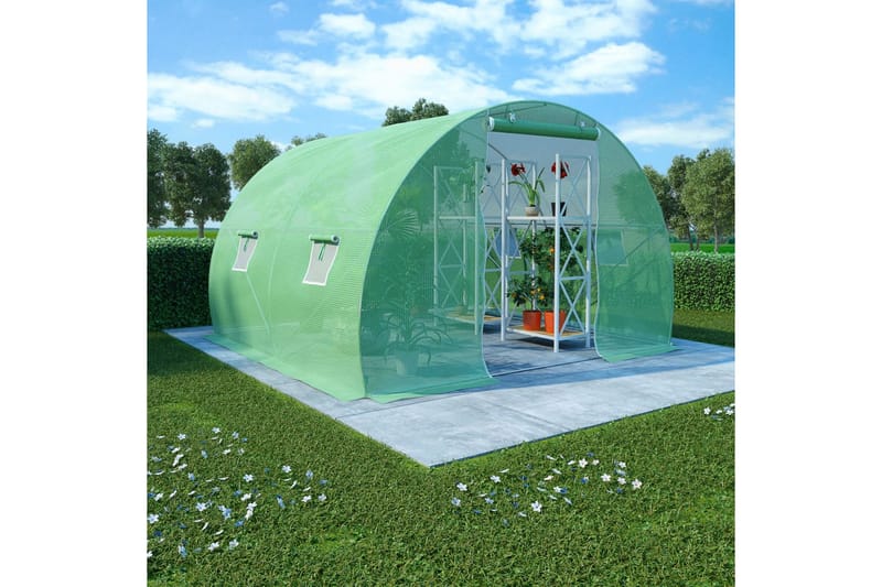 Växthus 6 m² 3x2x2 m - Grön - Trädgård & spabad - Trädgårdsskötsel - Växthus