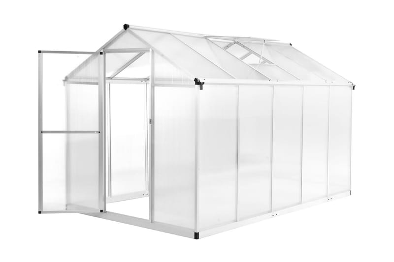 Växthus aluminium 302x190x195 cm 11,19 m³ - Transparent - Trädgård & spabad - Trädgårdsskötsel - Växthus