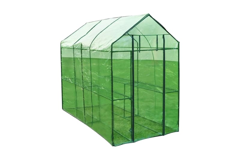 Växthus stål XL - Grön - Trädgård & spabad - Trädgårdsskötsel - Växthus - Planteringsbord