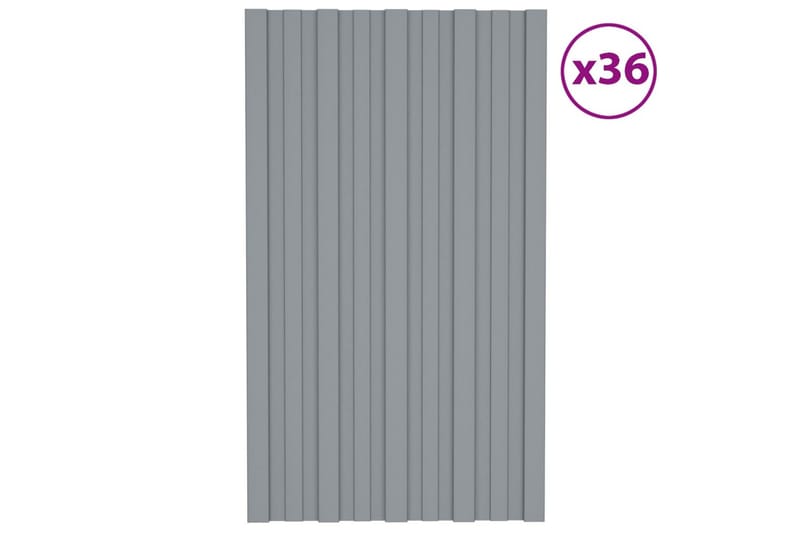 Takprofiler 36 st galvaniserat stål silver 80x45 cm - Trädgård & spabad - Utemiljö - Trädgårdsdekoration - Entretak & skärmtak