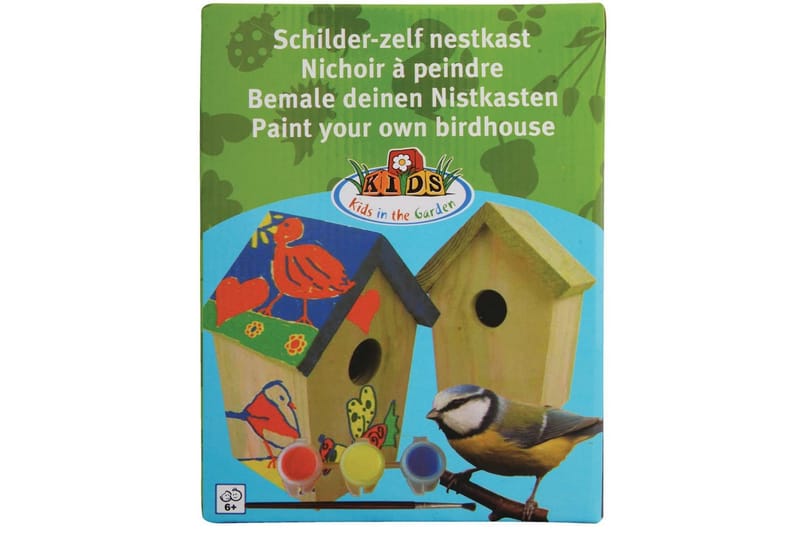 Esschert Design Fågelholk med målarfärg 14.8x11.7x20 cm KG14 - Brun - Trädgård & spabad - Utemiljö - Trädgårdsdekoration - Fågelmatare & holkar