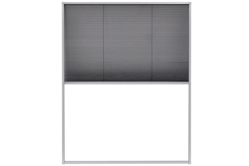 Plisserat insektsnät för fönster aluminium 100x160 cm - Svart - Trädgård & spabad - Utemiljö - Trädgårdsdekoration - Myggnät & insektsnät