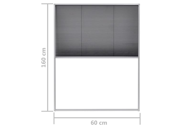 Plisserat insektsnät för fönster aluminium 60x160 cm - Svart - Trädgård & spabad - Utemiljö - Trädgårdsdekoration - Myggnät & insektsnät