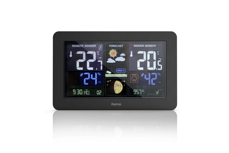 HAMA Väderstation Premium Inkl. USB-laddning - HAMA - Trädgård & spabad - Utemiljö - Trädgårdsdekoration - Regn & temperatur - Utomhustermometer
