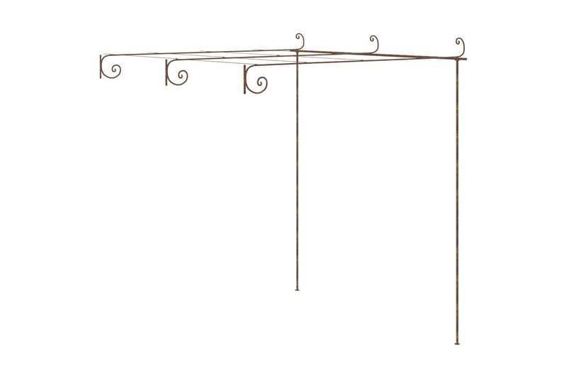 Pergola antikbrun 3x3x2,5 m järn - Brun - Trädgård & spabad - Utemiljö - Trädgårdsdekoration - Trädgårdsfigurer & trädgårdsprydnad
