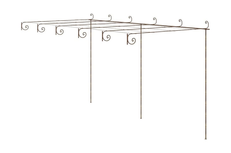 Pergola antikbrun 6x3x2,5 m järn - Brun - Trädgård & spabad - Utemiljö - Trädgårdsdekoration - Trädgårdsfigurer & trädgårdsprydnad
