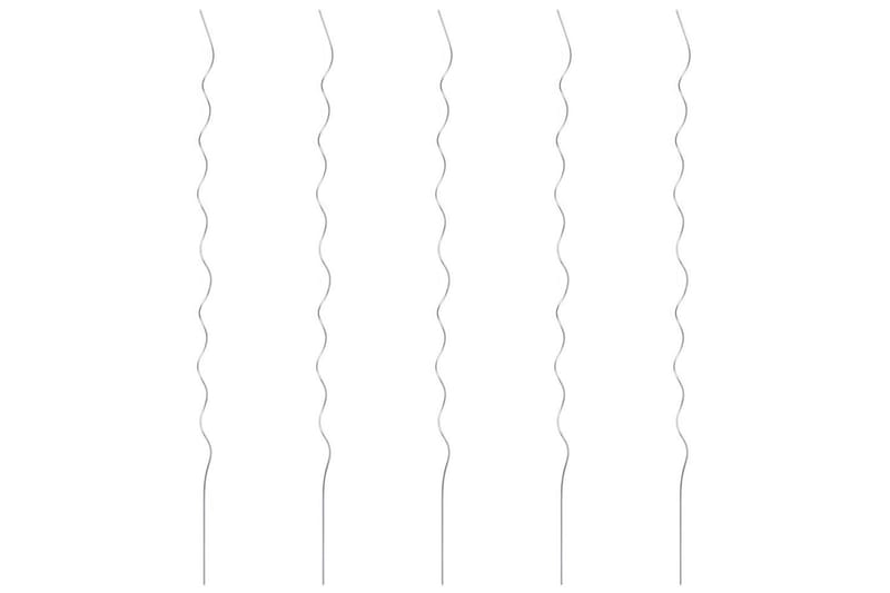 Spiralformade växtstöd 5 st 170 cm galvaniserat stål - Silver - Trädgård & spabad - Trädgårdsskötsel - Odling - Växtstöd - Rosenbåge