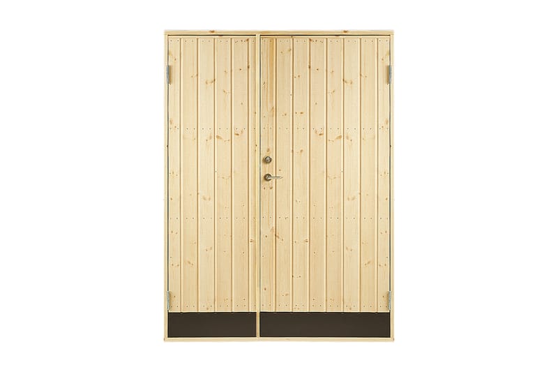 Dubbeldörr 10° rak panel 15,3x19 inkl 2st dörrspärrar - Trädgård & spabad - Utemiljö - Förvaring utomhus - Tillbehör utomhusförvaring