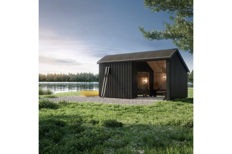 PLUS Multi Shelter - 2 Moduler med Shelter och Uppehållsrum - Grå - Trädgård & spabad - Uterum & fritidshus - Stugor - Friggebod