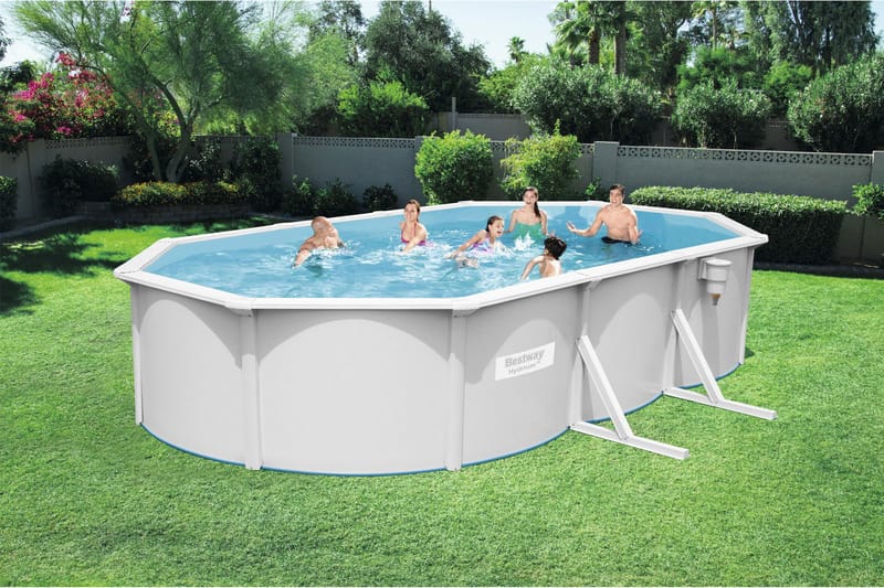 Hydrium Pool Komplett Set 610x360x120 cm Vit - Bestway - Trädgård & spabad - Utomhusbad - Pool - Pool ovan mark