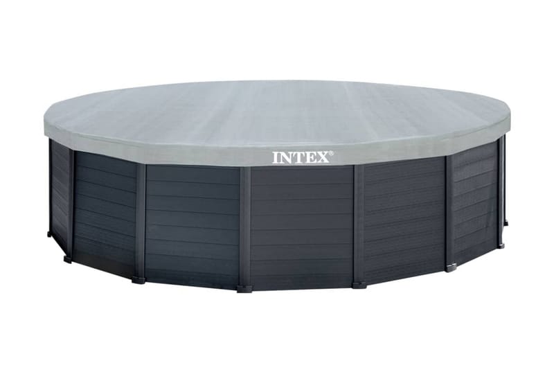 INTEX Ovanmarkspool Graphite Gray Panel 478x124 cm - Trädgård & spabad - Utomhusbad - Pool - Pool ovan mark