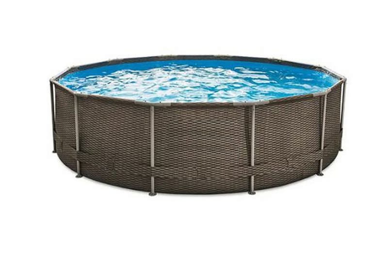 OUTTECH Premium FRAME Pool, PVC/Stål, 488x122 cm, rund - Grå - Trädgård & spabad - Utomhusbad - Pool - Pool ovan mark