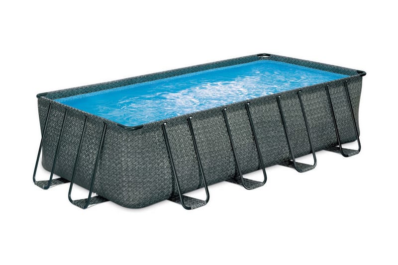 OUTTECH Premium FRAME Pool, PVC/Stål, 549x274x132, rektangul - Grå - Trädgård & spabad - Utomhusbad - Pool - Pool ovan mark
