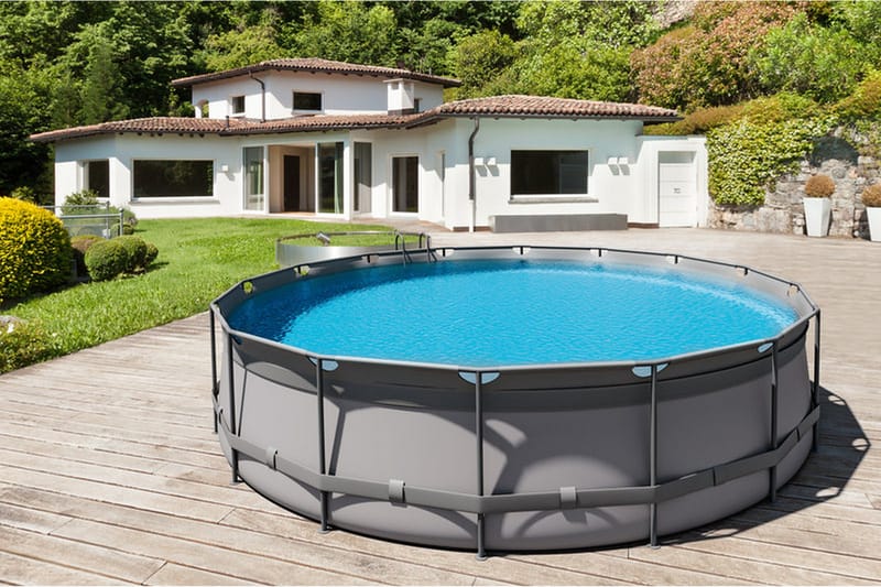 Outtech Premium Pool Rund 610 cm - Grå - Trädgård & spabad - Utomhusbad - Pool - Pool ovan mark