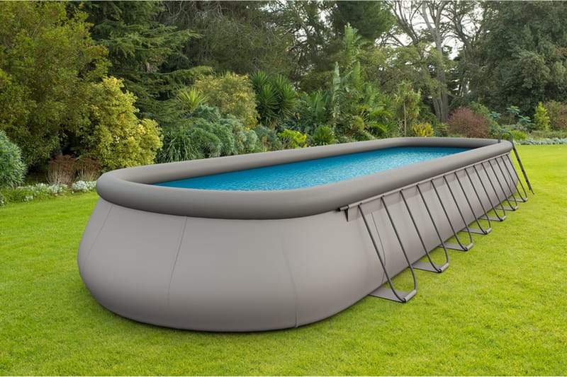 OUTTECH Premium Pool, Stål/PVC, 1220x366x122 cm, oval - Grå - Trädgård & spabad - Utomhusbad - Pool - Pool ovan mark