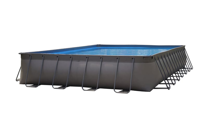 OUTTECH Premium Pool, Stål/PVC, 946x580x132 cm, rektangulär - Grå - Trädgård & spabad - Utomhusbad - Pool - Nedgrävd pool