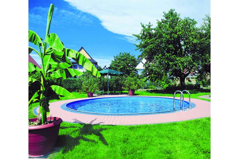 Planet Pool Stålväggspool Premium Rund 3,5x1,2m Inbyggd L:Ca - Planet Pool - Trädgård & spabad - Utomhusbad - Pool - Pool ovan mark