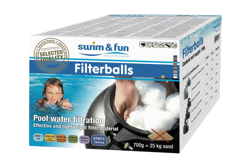 Swim & Fun Filterballs Flerfas 700gr - Trädgård & spabad - Utomhusbad - Pool & sparengöring - Sandfilter