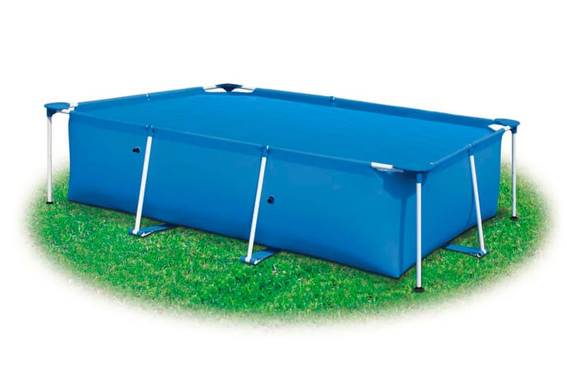 Rektangulärt poolskydd 600x400 cm PE blå