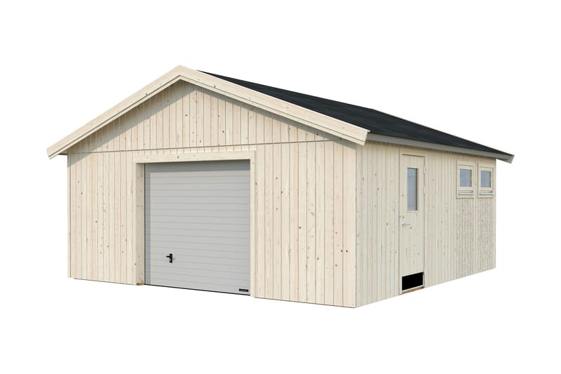 Enkelgarage Andre 28,5 m2 with sectional door obehandlad nat - Palmako - Trädgård - Förvaring utomhus - Förrådsbod