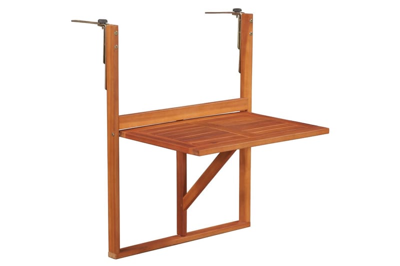 Hängande balkongbord 64,5x44x80 cm massivt akaciaträ - Brun - Utemöbler - Balkong - Balkongmöbler - Balkongbord - Balkongbord hängande