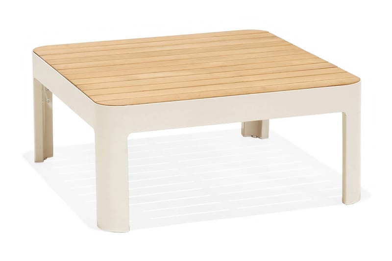 Portals Cafébord 72 cm - Vit/trä - Utemöbler - Utebord & trädgårdsbord - Loungebord & soffbord utomhus