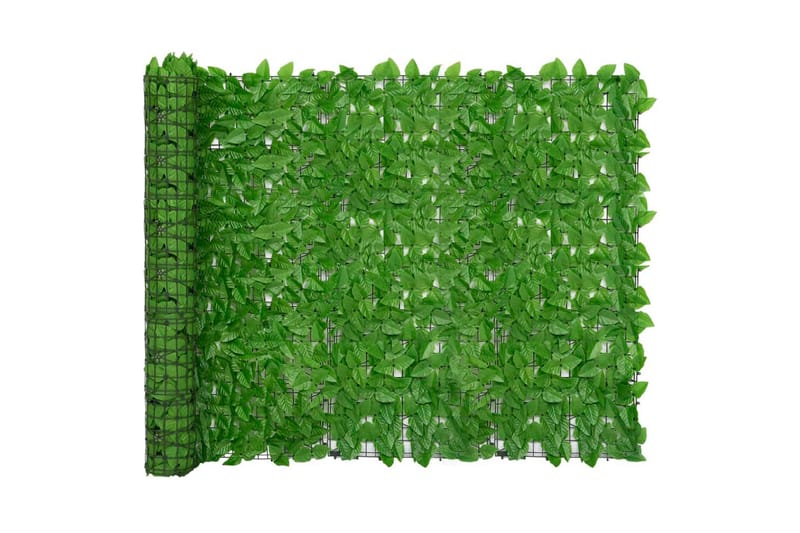 Balkongskärm gröna blad 400x150 cm