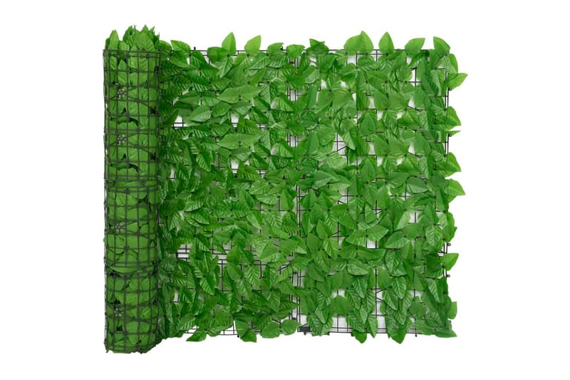 Balkongskärm gröna blad 500x100 cm