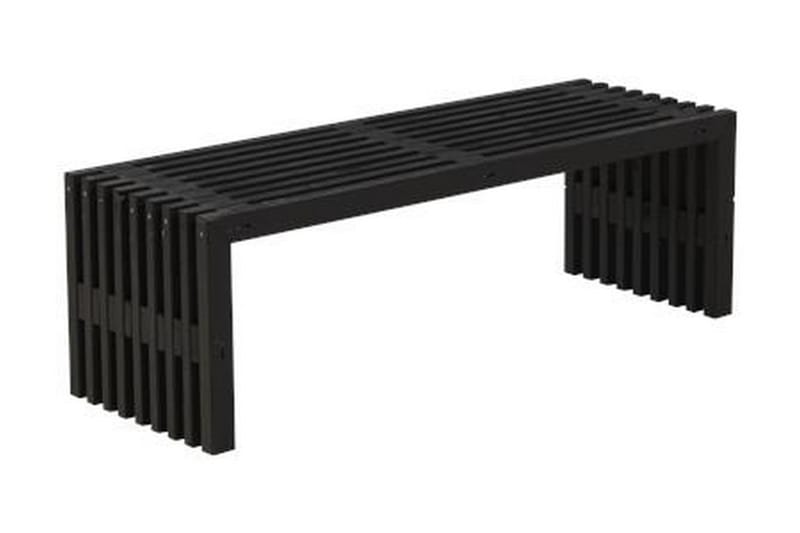 Rustik trallbänk Design 138x49x45cm - svart - Utemöbler - Balkongmöbler - Balkongsoffor