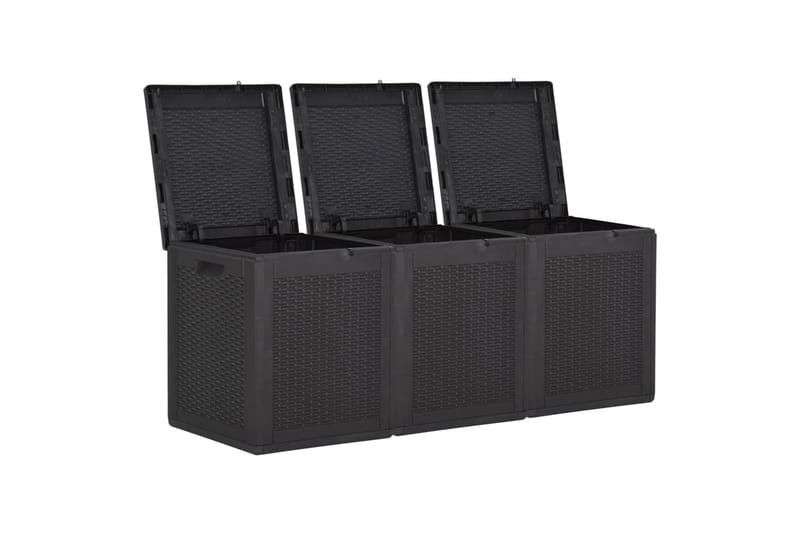 Dynbox 270 liter svart PP-rotting - Svart - Utemöbler - Dynförvaring & möbelskydd - Dynboxar & dynlådor