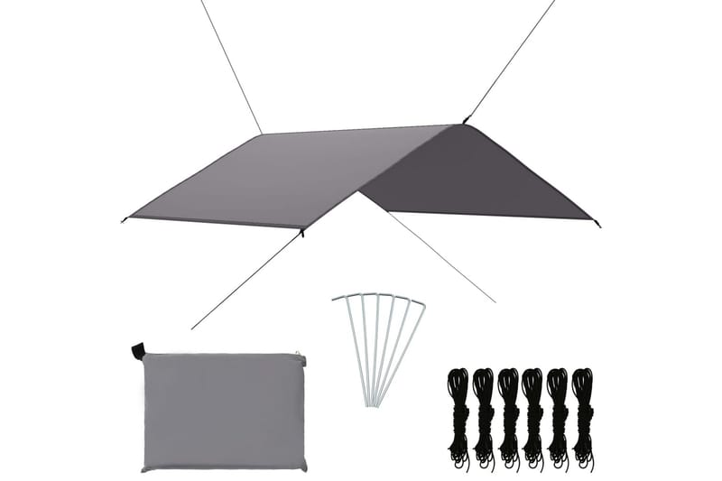 Tarp 4x4 m grå - Grå - Utemöbler - Dynförvaring & möbelskydd - Presenning
