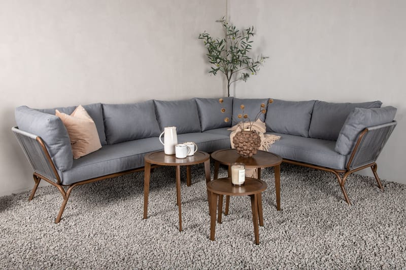 Roxo Hörnsoffa Brun - Venture Home - Utemöbler - Loungemöbler - Loungegrupp & Loungeset
