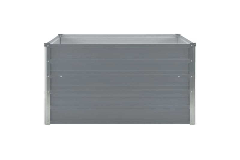 Odlingslåda 100x100x45 cm galvaniserat stål grå - Grå - Utemöbler - Övrigt utemöbler - Tillbehör utomhus - Utomhuskrukor