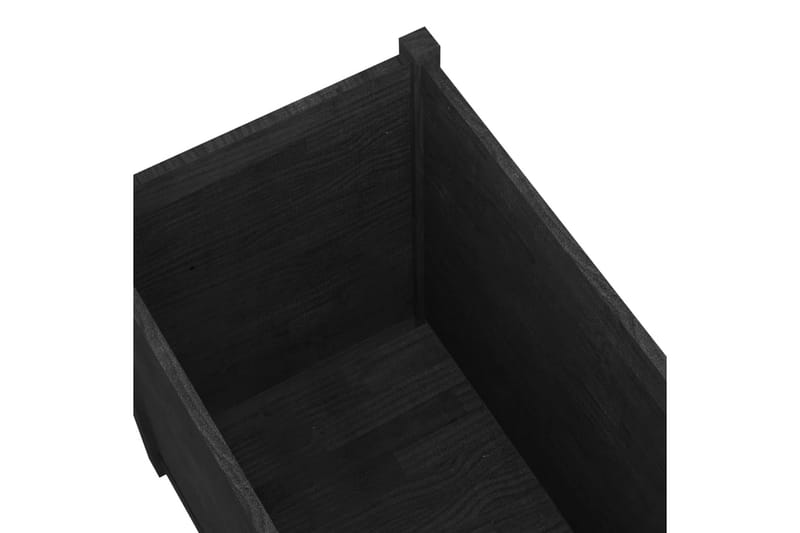 Odlingslåda svart 200x50x70 cm massiv furu - Svart - Utemöbler - Övrigt utemöbler - Tillbehör utomhus - Utomhuskrukor