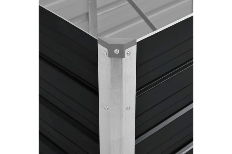 Odlingslåda upphöjd antracit 320x80x45 cm galvaniserat stål - Grå - Utemöbler - Övrigt utemöbler - Tillbehör utomhus - Utomhuskrukor