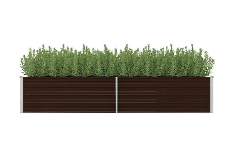 Odlingslåda upphöjd brun 240x80x45 cm galvaniserat stål - Brun - Utemöbler - Övrigt utemöbler - Tillbehör utomhus - Utomhuskrukor