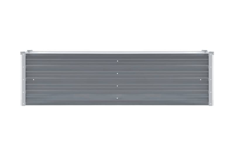 Odlingslåda upphöjd galvaniserat stål 160x40x45 cm grå - Grå - Utemöbler - Övrigt utemöbler - Tillbehör utomhus - Utomhuskrukor