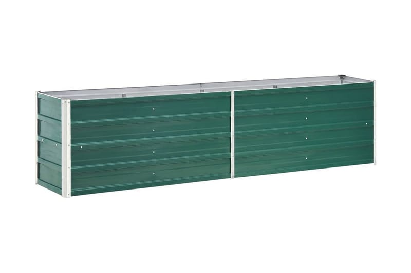 Odlingslåda upphöjd galvaniserat stål 240x40x45 cm grön - Grön - Utemöbler - Övrigt utemöbler - Tillbehör utomhus - Utomhuskrukor
