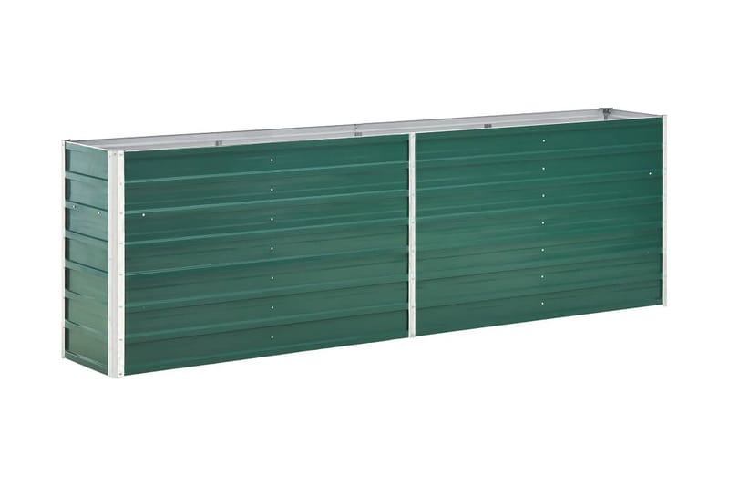 Odlingslåda upphöjd galvaniserat stål 240x40x77 cm grön - Grön - Utemöbler - Övrigt utemöbler - Tillbehör utomhus - Utomhuskrukor