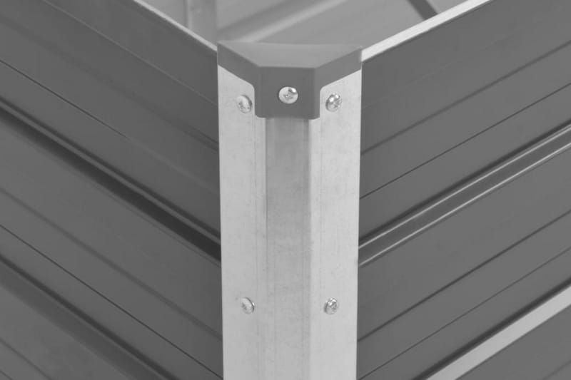 Odlingslåda upphöjd galvaniserat stål 240x80x45 cm grå - Grå - Utemöbler - Övrigt utemöbler - Tillbehör utomhus - Utomhuskrukor