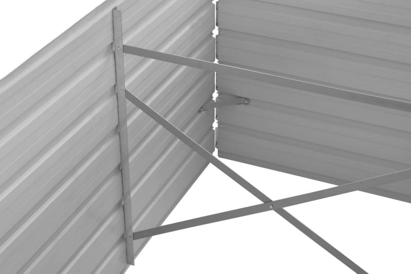 Odlingslåda upphöjd galvaniserat stål 240x80x45 cm grå - Grå - Utemöbler - Övrigt utemöbler - Tillbehör utomhus - Utomhuskrukor