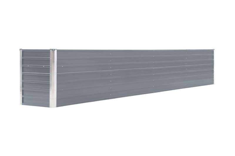 Odlingslåda upphöjd galvaniserat stål 320x40x45 cm grå - Grå - Utemöbler - Övrigt utemöbler - Tillbehör utomhus - Utomhuskrukor