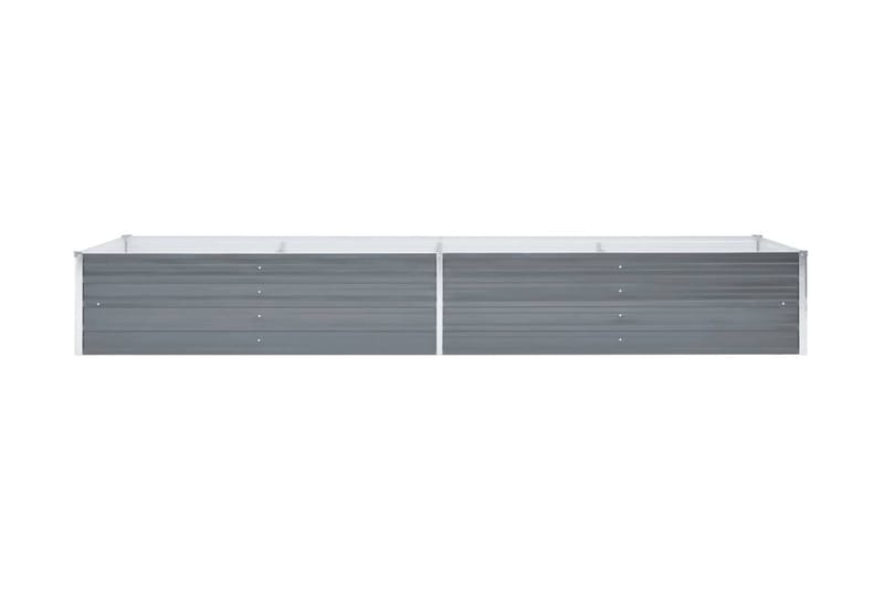 Odlingslåda upphöjd galvaniserat stål 320x80x45 cm grå - Grå - Utemöbler - Övrigt utemöbler - Tillbehör utomhus - Utomhuskrukor